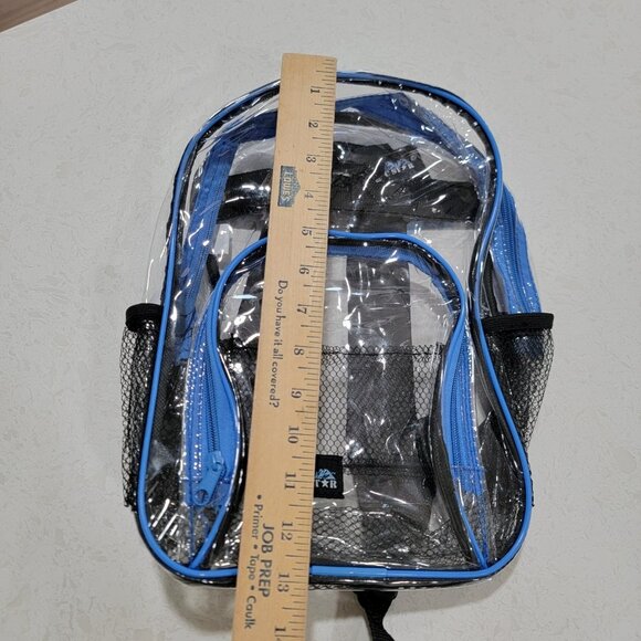 Arctic Star 13" Clear Backpack Black & Blue‎ Trim Pockets Organizing Compart NWT - Picture 5 of 6